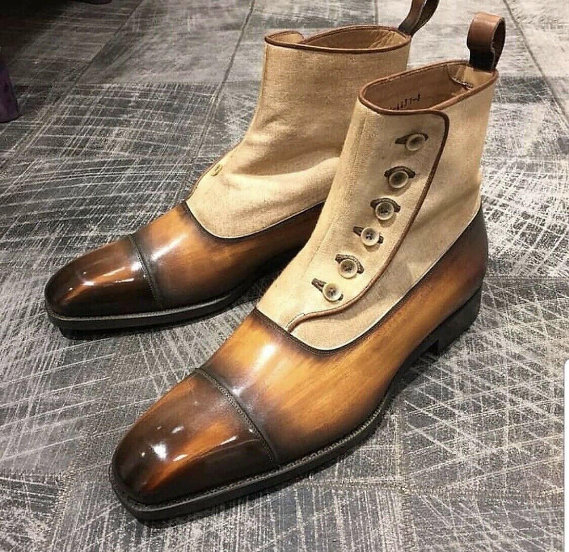 Herren Stiefel Knopfstiefel Formale Schuhe Abendschuhe Wanderschuhe Geschäftlich Brautkleider schlicht Britisch Täglich Büro & Karriere PU Plüsch Körpergröße erhöhen Mittelhohe Stiefel Reißverschluss 2025 - $54.99 –P2