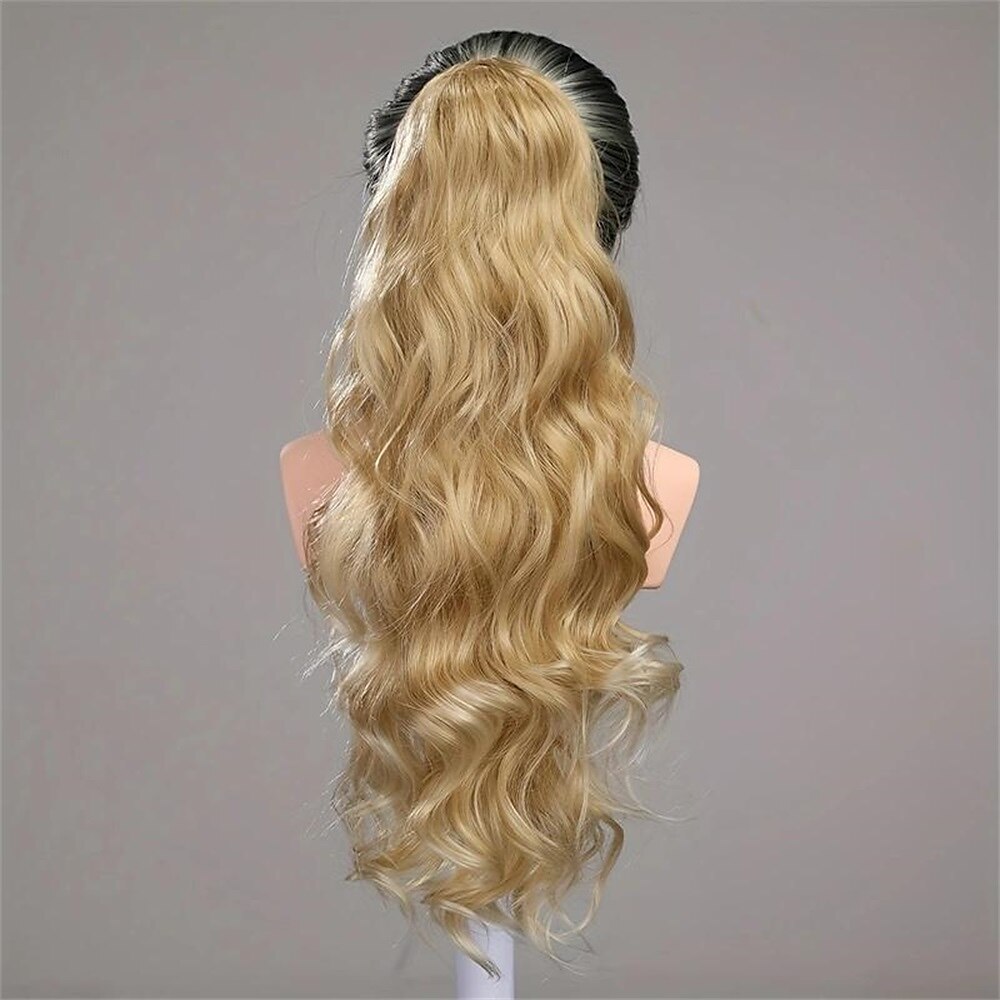 queue de cheval griffe extensions de queue de cheval longues ondulées clip synthétique dans les extensions de cheveux élégant naturel à la recherche d'un usage quotidien de 2025 ? $11.99 –P14