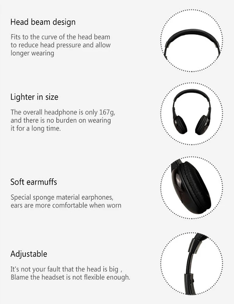5-in-1 wireless multi-function headset monitoring FM radio earphone for PC Laptop Computer TV TW-699 2025 - $31.99 –P5