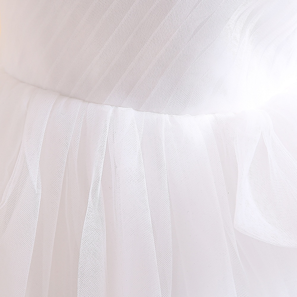 kinderkleidung Mädchen Party Kleid Feste Farbe Ärmellos Formal Leistung Hochzeit Rüschen Elegant Prinzessin Baumwolle Maxi abendkleider Blumenmädchenkleid Frühling Herbst Winter 4-12 Jahre Wei 2025 - $39.99 –P20