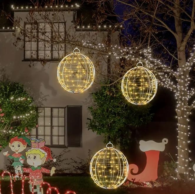 natal led bola luz esfera ornamento pendurado árvore de natal globo luzes aniversário dia dos namorados ação de graças dia de ano novo decoração de festa de natal sem bateria de 2025 por $17.49 –P4