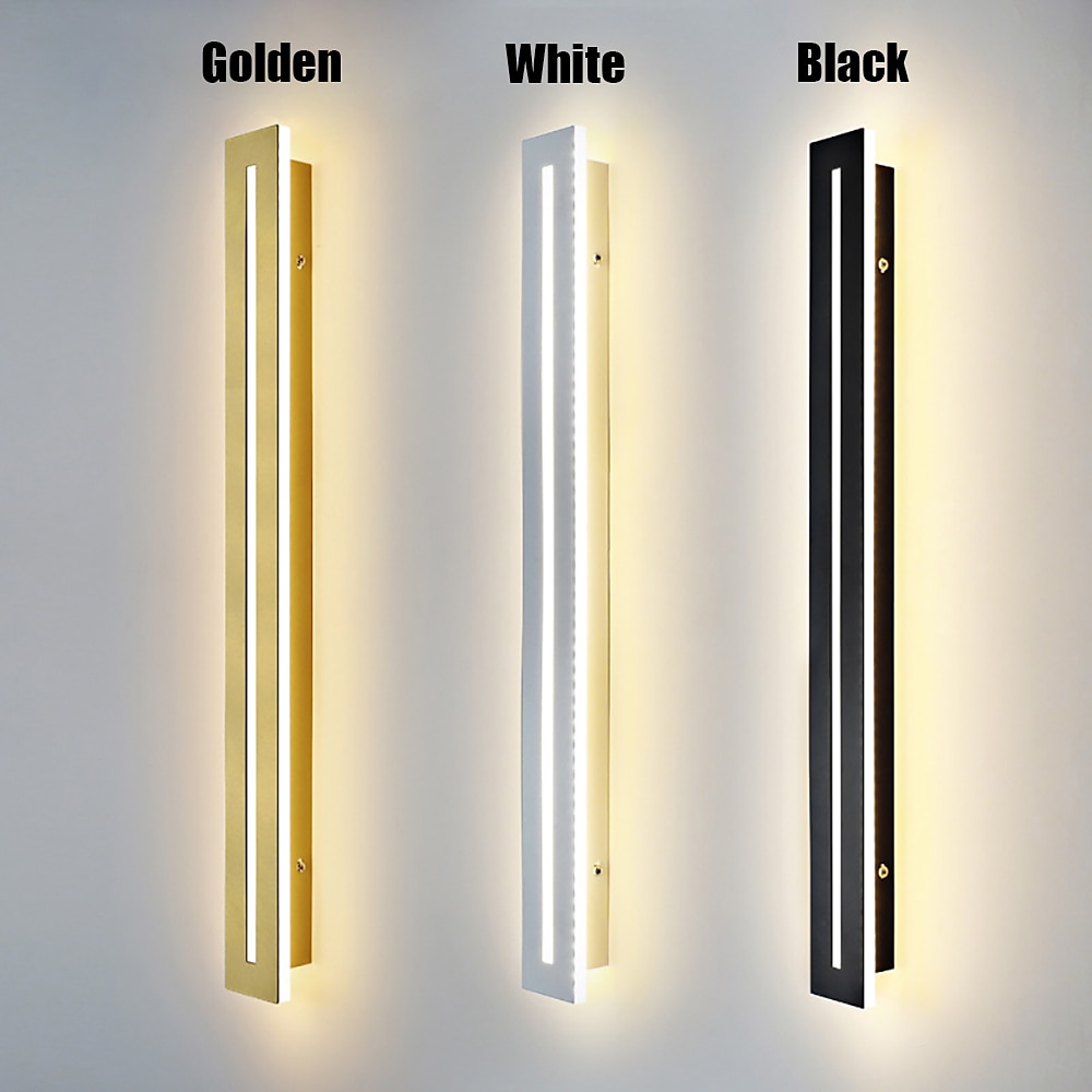 Modern LED Wall Light, Indoor/Outdoor IP65 Waterproof Garden Light40/60/80/100/120cm Black Long Stripe Wall Light, Terrace Corridor Bedroom Living Room Wall Light 110-240V 2026 - $66.99 –P2
