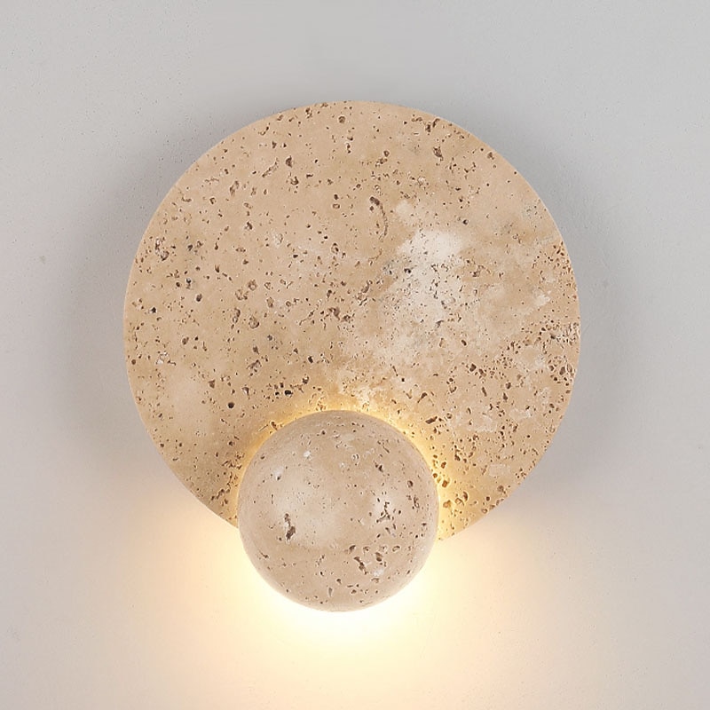 lampade da parete in pietra design rotondo a parete, moderne lampade da parete a led per interni con 3 luminosità, lampade da parete per camera da letto soggiorno corridoio cucina 110-240v del 2025 a $149.99 –P2