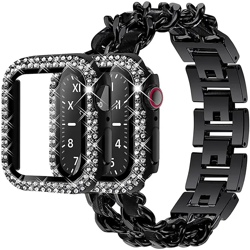 Banderolă Sport Compatibil cu Curea de ceas Apple Watch 38mm 40mm 41mm 42mm 44mm 45mm cu Case Oțel inoxidabil Curea de ceas de schimb pentru iwatch Series 9 8 7 6 5 4 3 2 1 SE 2025 - $19.99 –P7