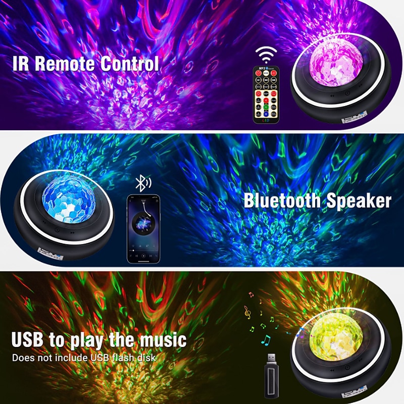 Проектор Свет Bluetooth-динамик Дистанционно управляемый Свадьба Для вечеринок Подарок Разные цвета 2025 - $20.99 –P2