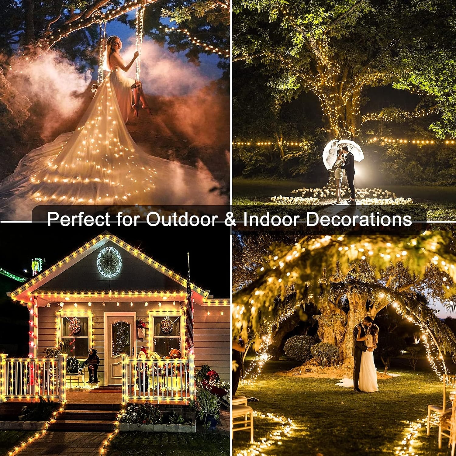 328ft 100m Flexible LED String Lights IP67 Waterproof Strips Christmas String Lights 1000 LEDs Warm White Creative String Lights Holiday Lights Party Holiday Wedding 29V 2025 - $75.99 –P7