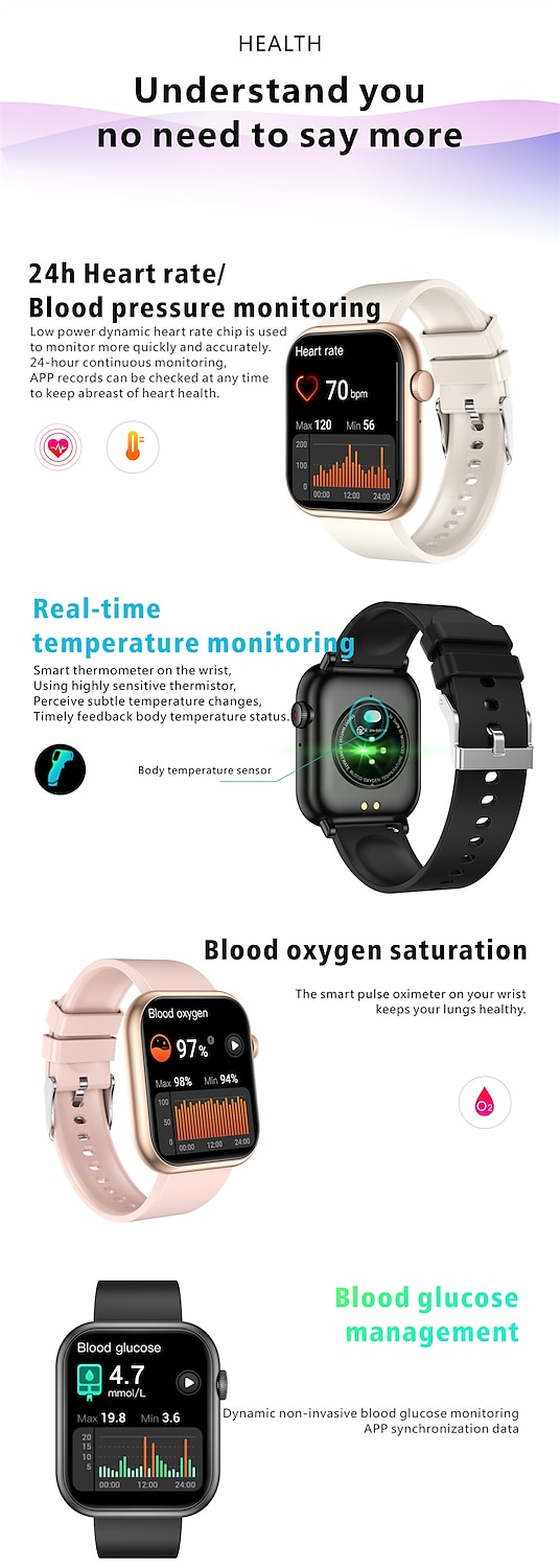 QX7PRO Ceas inteligent 2 inch Uita-te inteligent Bluetooth Pedometru Reamintire Apel Monitor de Activitate Compatibil cu Android iOS Dame Bărbați Standby Lung Telefon Hands-Free Rezistent la apă IP 67 2025 - $29.99 -P7