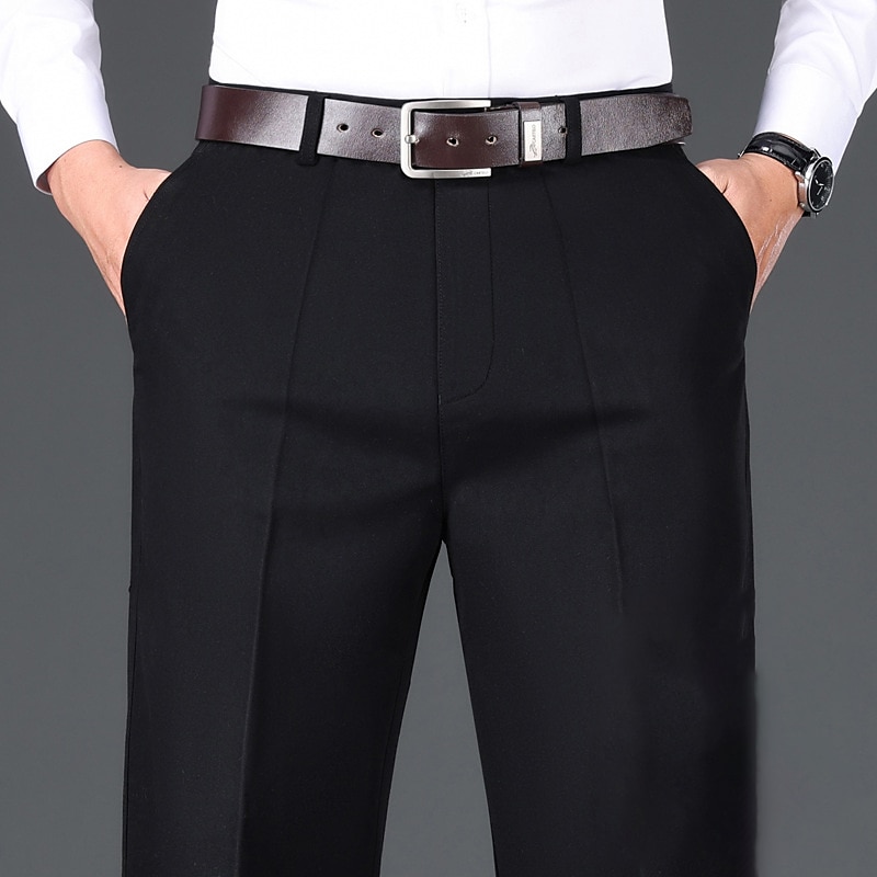 Per uomo Pantaloni Chino Pantaloni chino Tasche Liscio Comfort Traspirante Esterno Giornaliero Per uscire Di tendenza Informale Nero Cachi del 2025 a $32.99 –P8