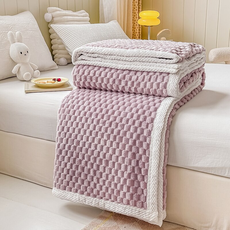 myk komfort kaste sofa teppe stereoskopisk lite rutenett teppe til sofa stol sofa stue bursdagsgave og hjemmeinnredning bærbart bil reisetrekk teppe 2025 - $21.99 –P5