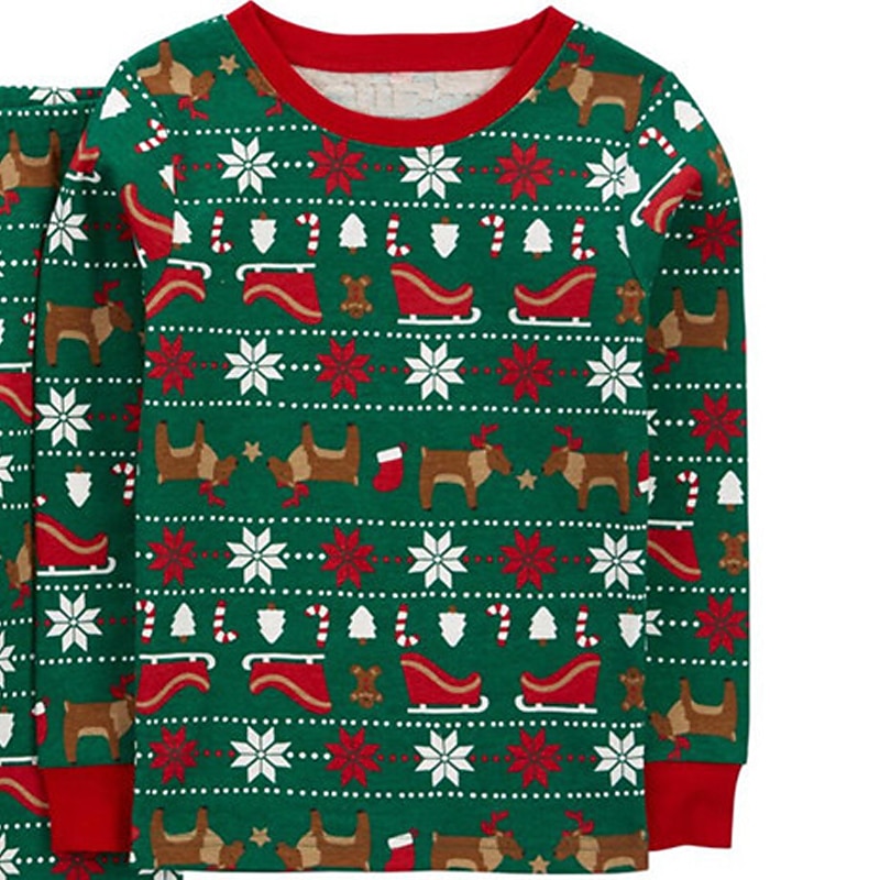 Kerstmis Jongens 3D Kerstman Eland Pyjamaset Lange mouw 3D-afdrukken Herfst Winter Actief Stoer Dagelijks Polyester Kinderen 3-12 jaar Strakke ronde hals Huis Causaal Voor Binnen Normale pasvorm 2025 - $16.49 –P5