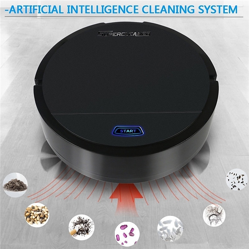 3-in-1 Auto Sweeping Robot 1800PA Strong Suction Smart Floor CleanerRechargeable Smart Sweeping Robot Dry Wet Sweeping Vacuum Cleaner Strong Suction Robot Cleaner for Home 2025 - $44.99 –P3