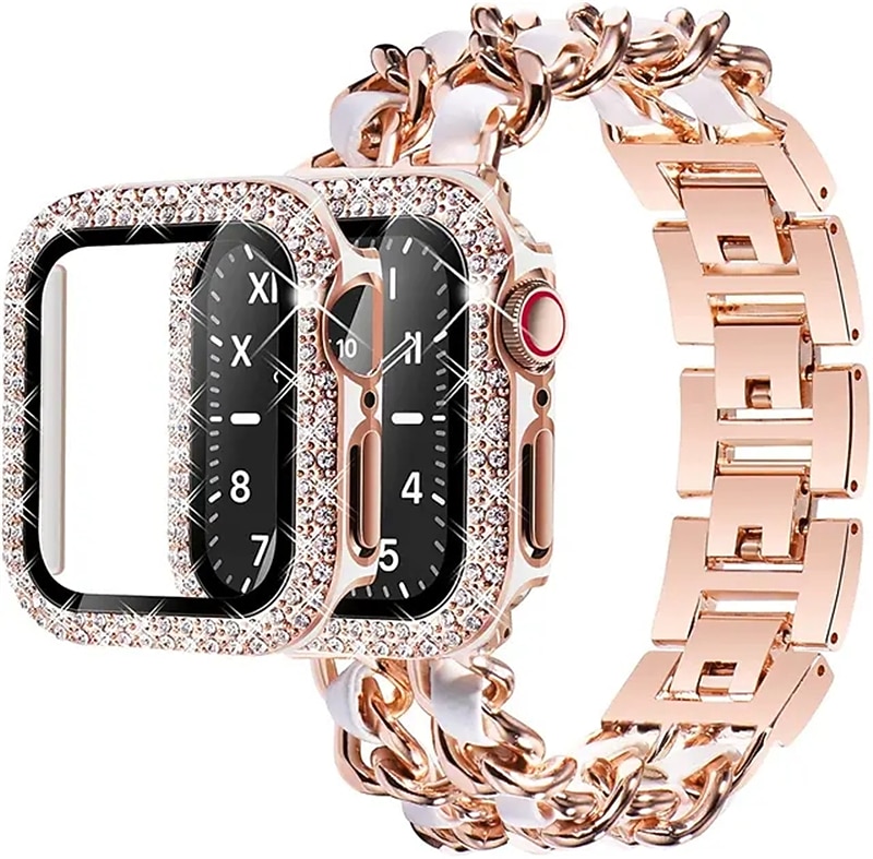 Banderolă Sport Compatibil cu Curea de ceas Apple Watch 38mm 40mm 41mm 42mm 44mm 45mm cu Case Oțel inoxidabil Curea de ceas de schimb pentru iwatch Series 9 8 7 6 5 4 3 2 1 SE 2025 - $19.99 –P5