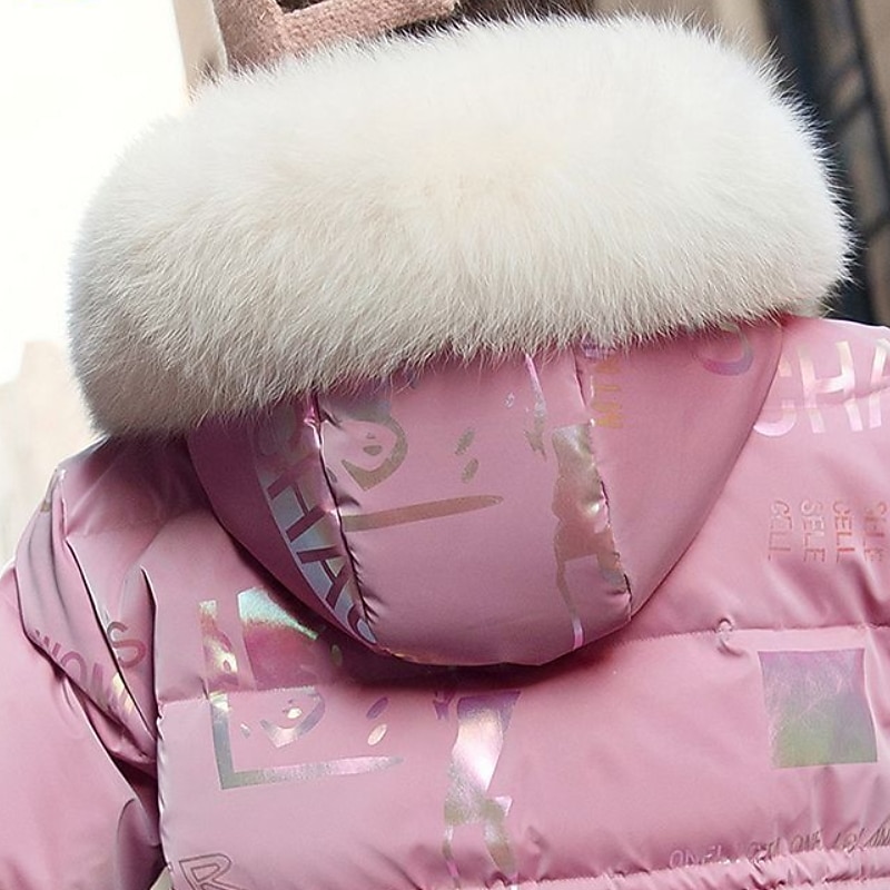 Barn Flickor Ner Pufferjacka för barn Aktiv Dragkedja Skola Täcka Ytterkläder 4-13 år Vinter Leopardlila leopardmönstrat*grönt Leopardmönstrat*rosa 2025 - $49.99 –P23
