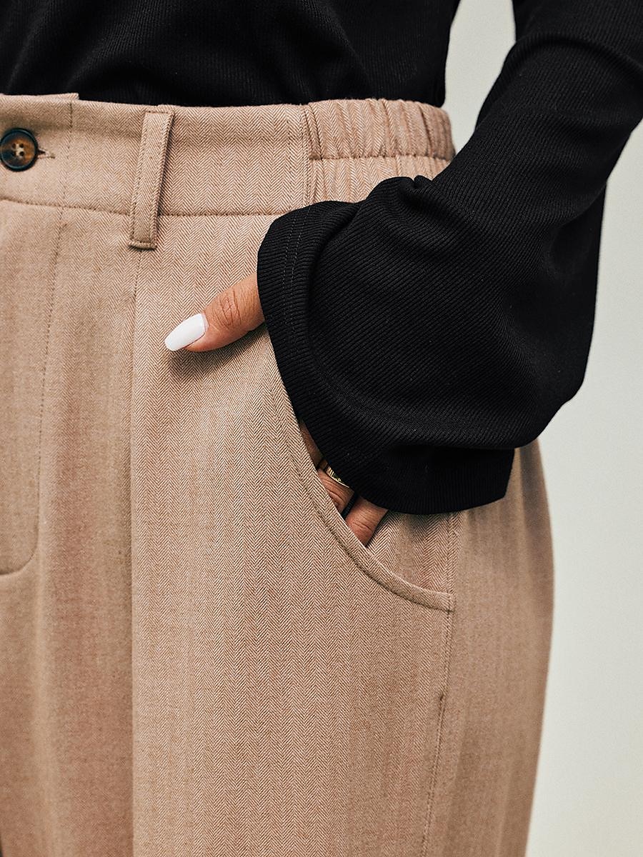 pantalon habillé taille haute à jambe large de 2025 ? $9.99 –P6