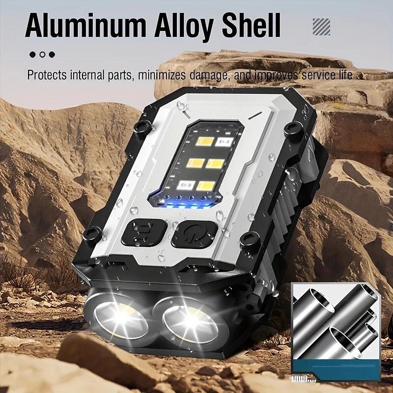 Mini lampe de poche portable avec porte-clés, lampe de camping rechargeable par usb de type c, aimant edc, batterie intégrée de 2025 ? $14.49 –P4