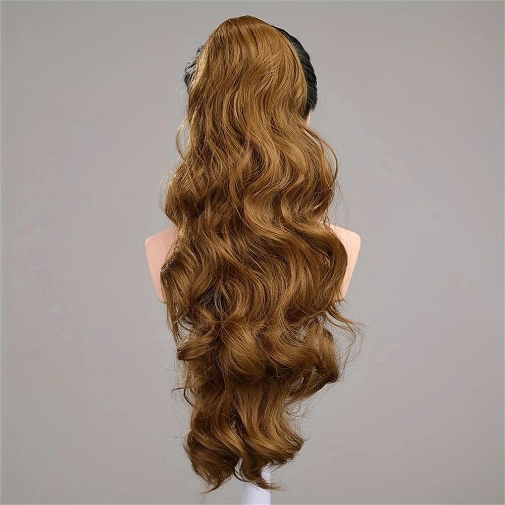 queue de cheval griffe extensions de queue de cheval longues ondulées clip synthétique dans les extensions de cheveux élégant naturel à la recherche d'un usage quotidien de 2025 ? $11.99 –P7