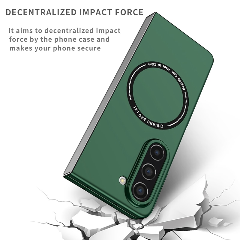 Phone Case For Samsung Galaxy Z Fold 7 Z Fold 6 Z Fold 5 Z Fold 4 Z Fold 3 Back Cover With Magsafe Support Wireless Charging Shockproof PC 2025 - $17.99 –P2