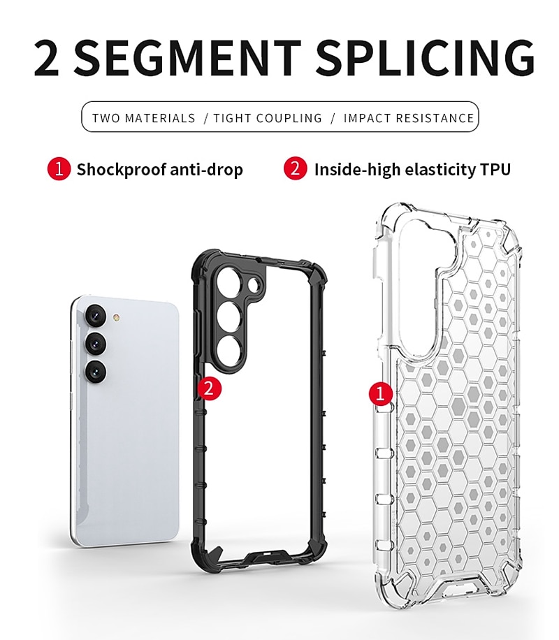 Phone Case For Samsung Galaxy S24 S22 Ultra Plus FE S21 Ultra S21 FE S21 A54 A34 A14 A73 A53 A33 A23 A13 A72 A52 A32 A22 A12 S10 Plus S10 Lite Back Cover Non-Yellowing Shockproof TPU PC 2025 - $12.99 –P3