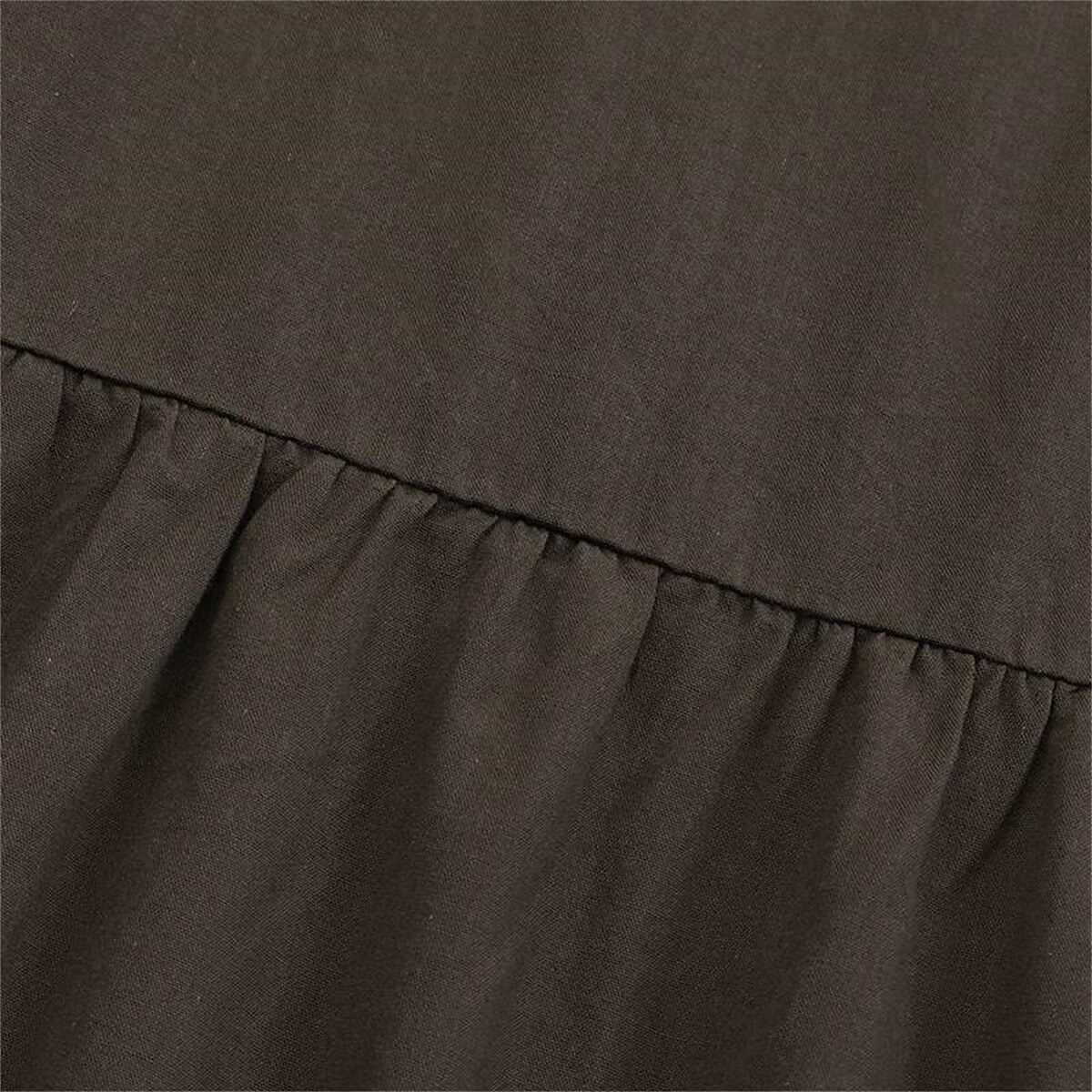 Women's Skirt Swing Long Skirt Fashion Casual Maxi Mid Waist Skirts Solid Colored Ruched Ruffle Vacation Street Black Wine Purple Brown Spring & Summer Cotton Linen 2025 - $32.99 –P9