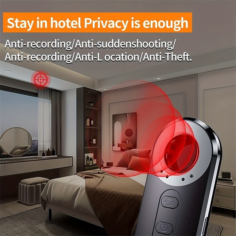 Hidden Camera Detectors Privacy Protective Detector Hidden Devices Spy Camera Bug RF Listening Device Car GPS Tracker Detector Wireless Signa Anti-Sneak Anti-Monitoring Scan Tracker Detector 2025 - $33.99 –P3