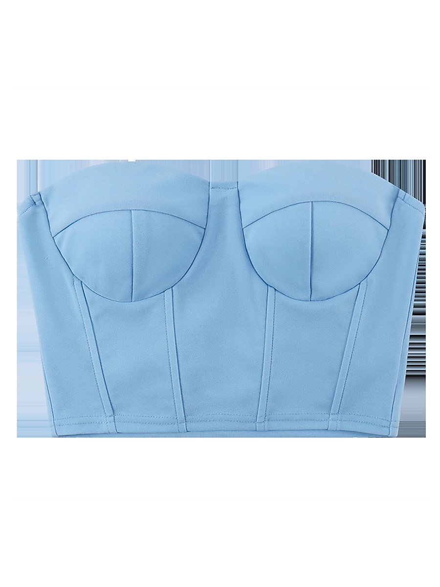 kvinnors shapewear ren färg korsetter street date gå ut andas bandeau ärmlös rygglös sommar vår hem outfits 2025 - $15.99 –P12