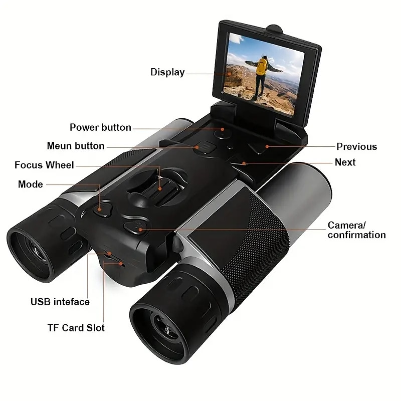 Outdoor HD Powerful Binoculars Screen Video Photo Recorder Telescope Zoom 8X Digital Telescope Portable Travel Camping Battery Capacity No TF Card. 2025 - $103.99 –P5