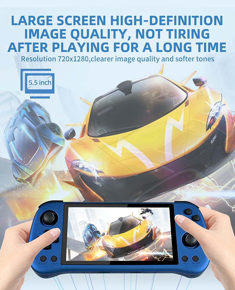 Powkiddy X55 Handheld Game Console with Built-in Games IPS RGB Screen 5.5-Inch (256G 30000 Games), Perfect Christmas Birthday Party Gifts for Friends and Children 2025 - $213.69 –P3