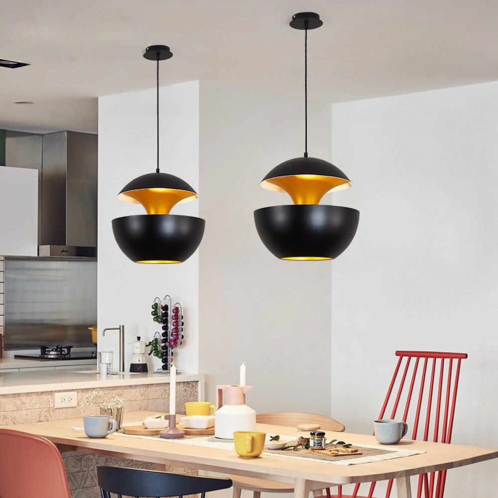 LED Pendant Light Ceiling Lamp 25cm 35cm Round Simple Design Black Gold WhiteGold E27/E26 I LED Lamp Restaurant Ceiling Lamp Study Bar Bedroom Lamp AC220V AC110V 2025 - $151.99 –P7