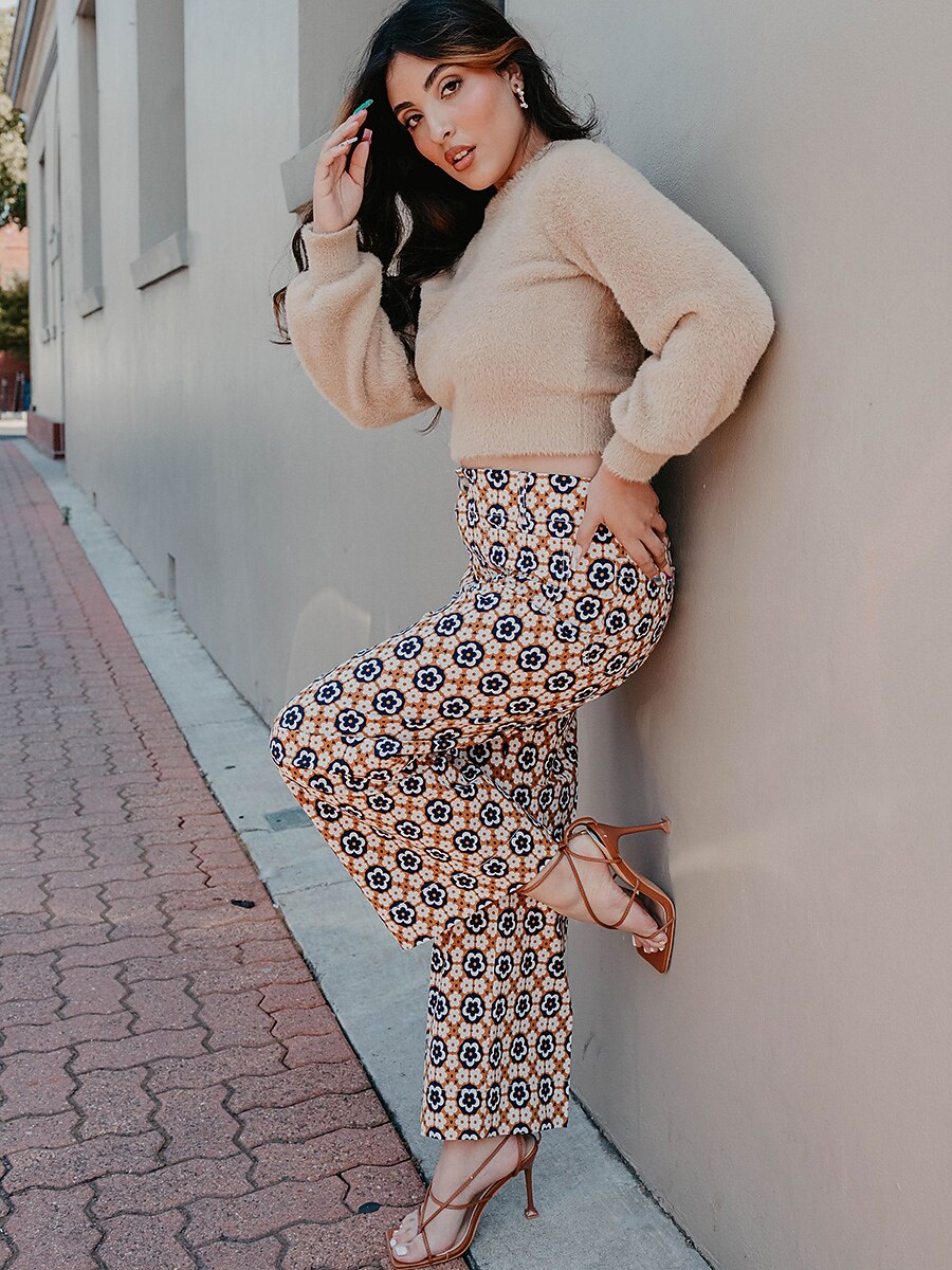 Cotton High Waist Cropped Pants 2026 - E£6352.83 –P6