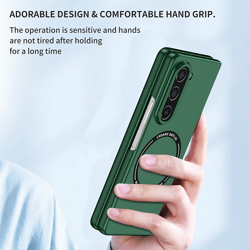 Phone Case For Samsung Galaxy Z Fold 7 Z Fold 6 Z Fold 5 Z Fold 4 Z Fold 3 Back Cover With Magsafe Support Wireless Charging Shockproof PC 2025 - $17.99 –P6