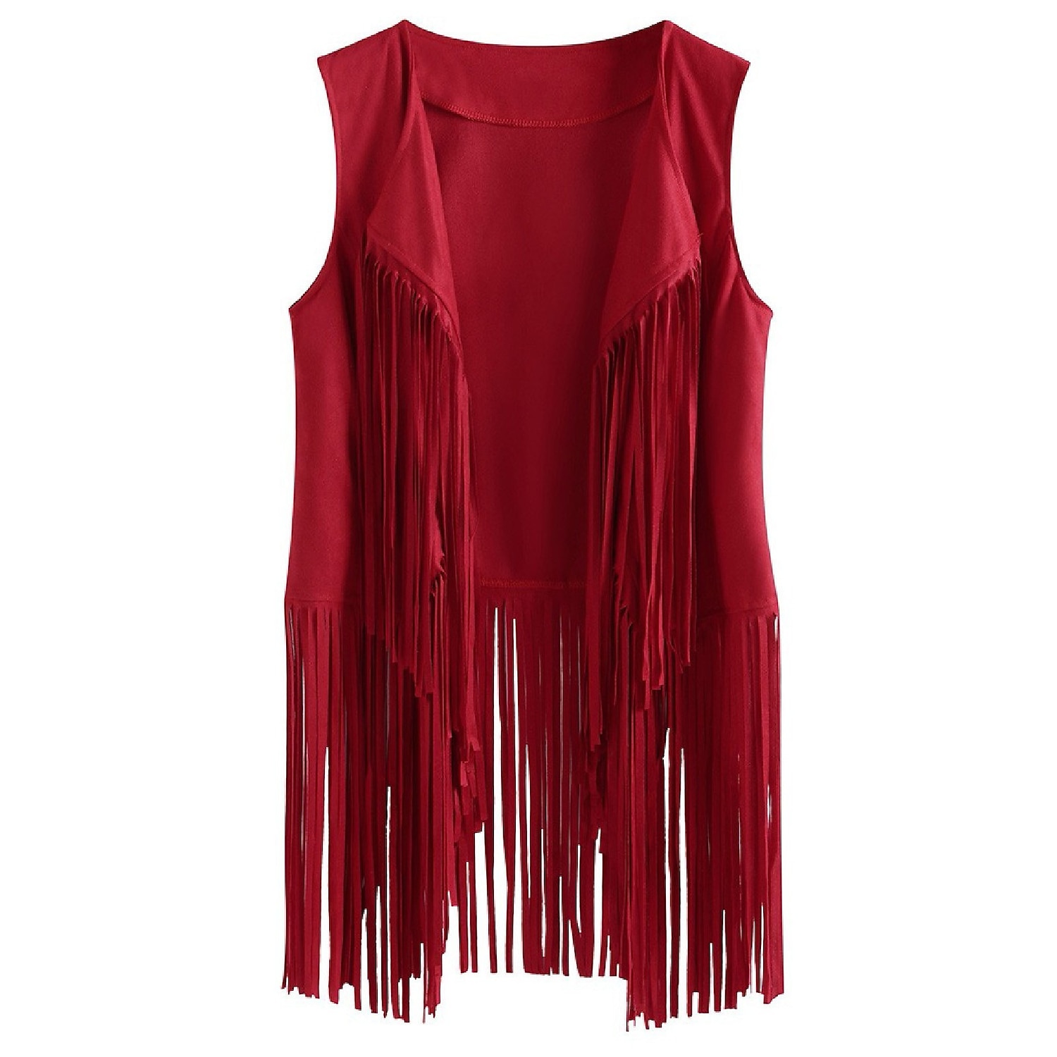 Retro Vintage 1960er 1970er Wildlederweste Hippie Disco Quastenfransen Damen Mädchen Weihnachten Halloween Karneval Leistung Party / Abend Pride Parade Erwachsene Weste 2025 - $20.99 –P11