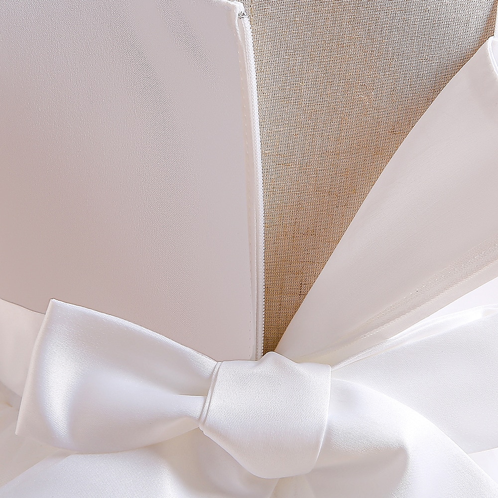 kinderkleidung Mädchen Party Kleid Feste Farbe Ärmellos Formal Leistung Hochzeit Rüschen Elegant Prinzessin Baumwolle Maxi abendkleider Blumenmädchenkleid Frühling Herbst Winter 4-12 Jahre Wei 2025 - $39.99 –P18