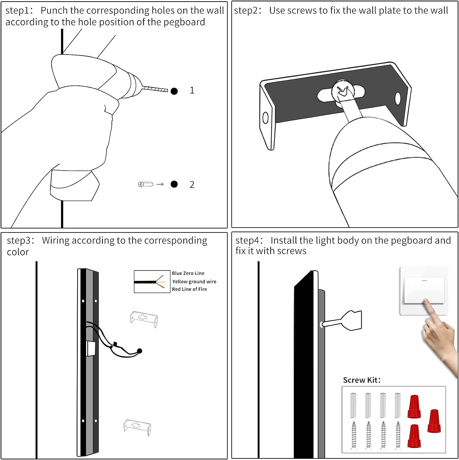 Modern LED Wall Light, Indoor/Outdoor IP65 Waterproof Garden Light40/60/80/100/120cm Black Long Stripe Wall Light, Terrace Corridor Bedroom Living Room Wall Light 110-240V 2026 - $66.99 –P6