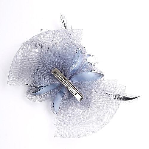 Fascinators Kopfbedeckung Feder Netz Hochzeit Teeparty Pferderennen Damen Tag Cocktail Vintage Stil Elegant mit floralen Kopfschmuck Kopfbedeckung um zu beeindrucken Rennrenntag Kleid 2025 - $16.99 –P1