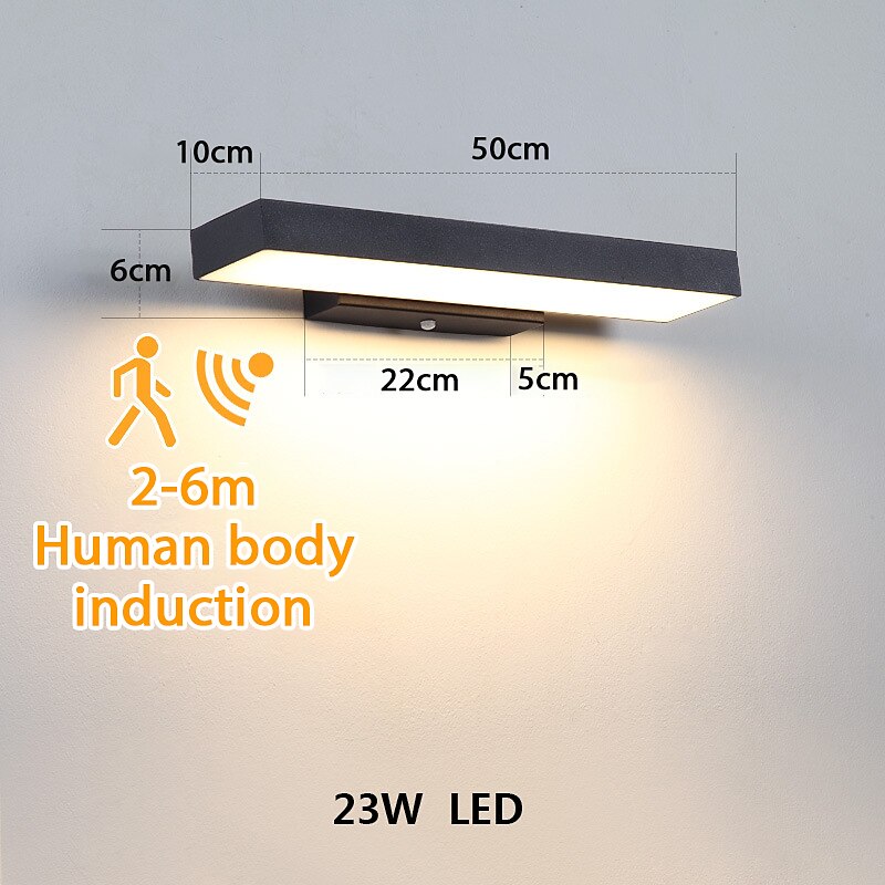 led vägglampa belysningsarmatur antik vägglampa ip65 liner design utvändig vattentät rostsäker aluminium vägglampa lykta innergård trädgård balkong villa dekorativa lampor 110-240v 2026 - $230.59 –P9