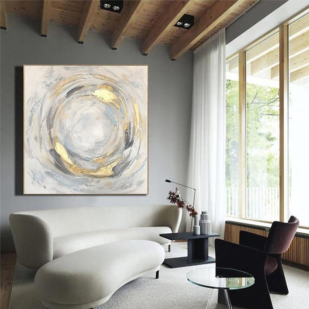 Handmade Abstract  gold painting 100% Hand Painted Oil Painting Wall Extra Large Abstract Gold circle Paintings On Canvas Original Fine Art Contemporary Wall Art Decor 2026 - $116.99 –P3