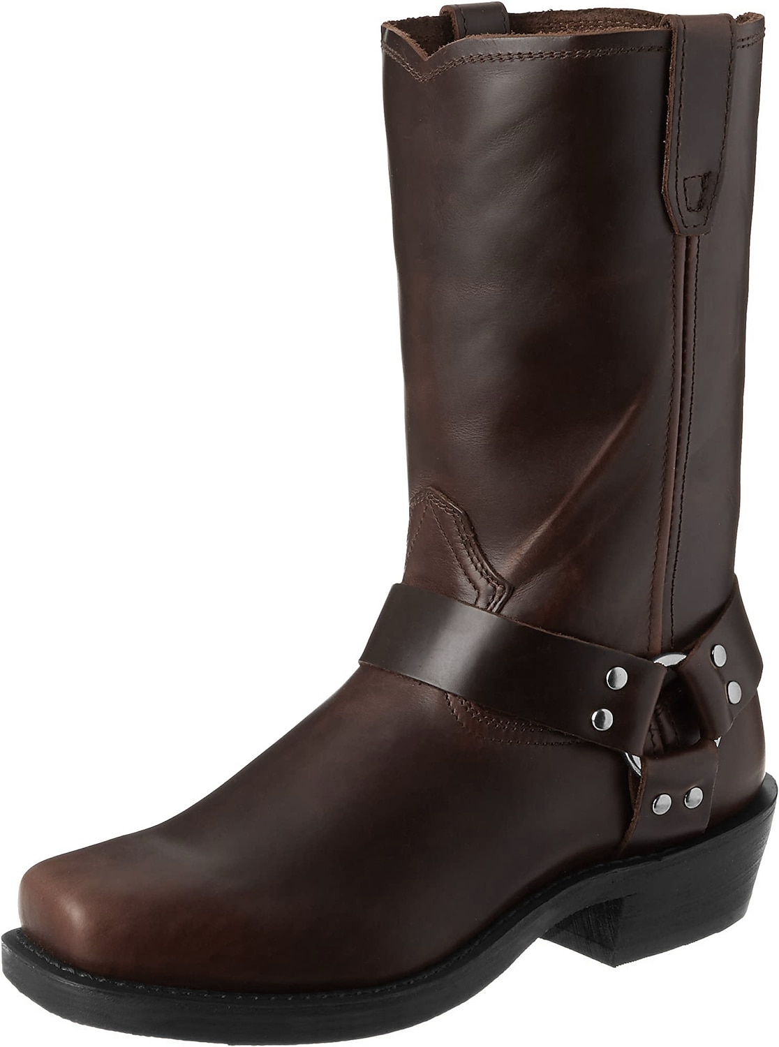 Men's Brown Distressed Faux Leather Motorcycle Boots - Classic Harness Style with Sturdy Construction for Biker and Casual Wear 2025 - $59.99 –P5