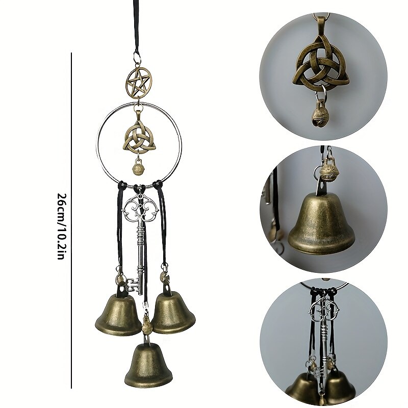 1 peça, sinos de bruxa, presentes de decoração de bruxaria, parede pagã mágica, maçaneta decorativa de porta de casa, runas de bruxas, suprimentos de altar wiccan de 2025 por $13.49 –P2