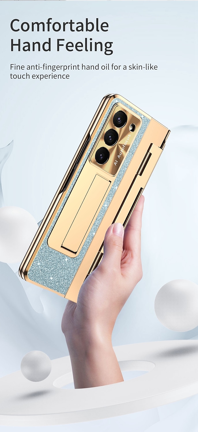 Чехол для телефона для Samsung Galaxy Z Fold 6 Z Fold 5 Z Fold 4 Z Fold 3 с поддержкой MagSafe с подставкой с защитой экрана поддержка беспроводной зарядки PC PU кожа 2025 - $32.99 –P2