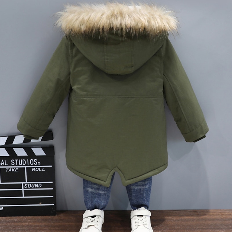 Kids Boys' Fleece Jacket Hoodie Jacket Outerwear Solid Color Long Sleeve Zipper Coat Outdoor Cotton Adorable Daily Yellow Pink Navy Blue Spring Fall 7-13 Years 2025 - $37.99 –P12