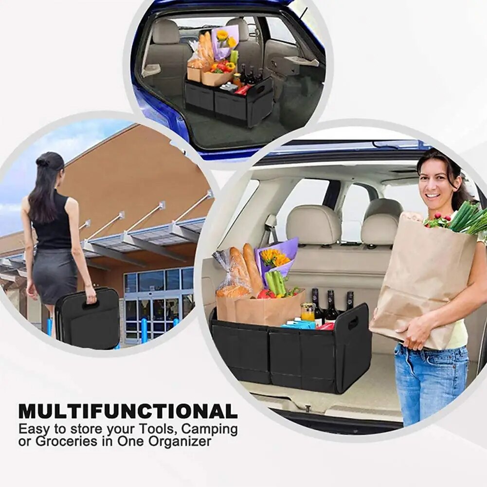 Trunk Organizer For Car, Collapsible Multi-Compartment Car Organizers Foldable And Waterproof, 600D Oxford Polyester, Suitable For Most Models 2025 - $59.99 –P8