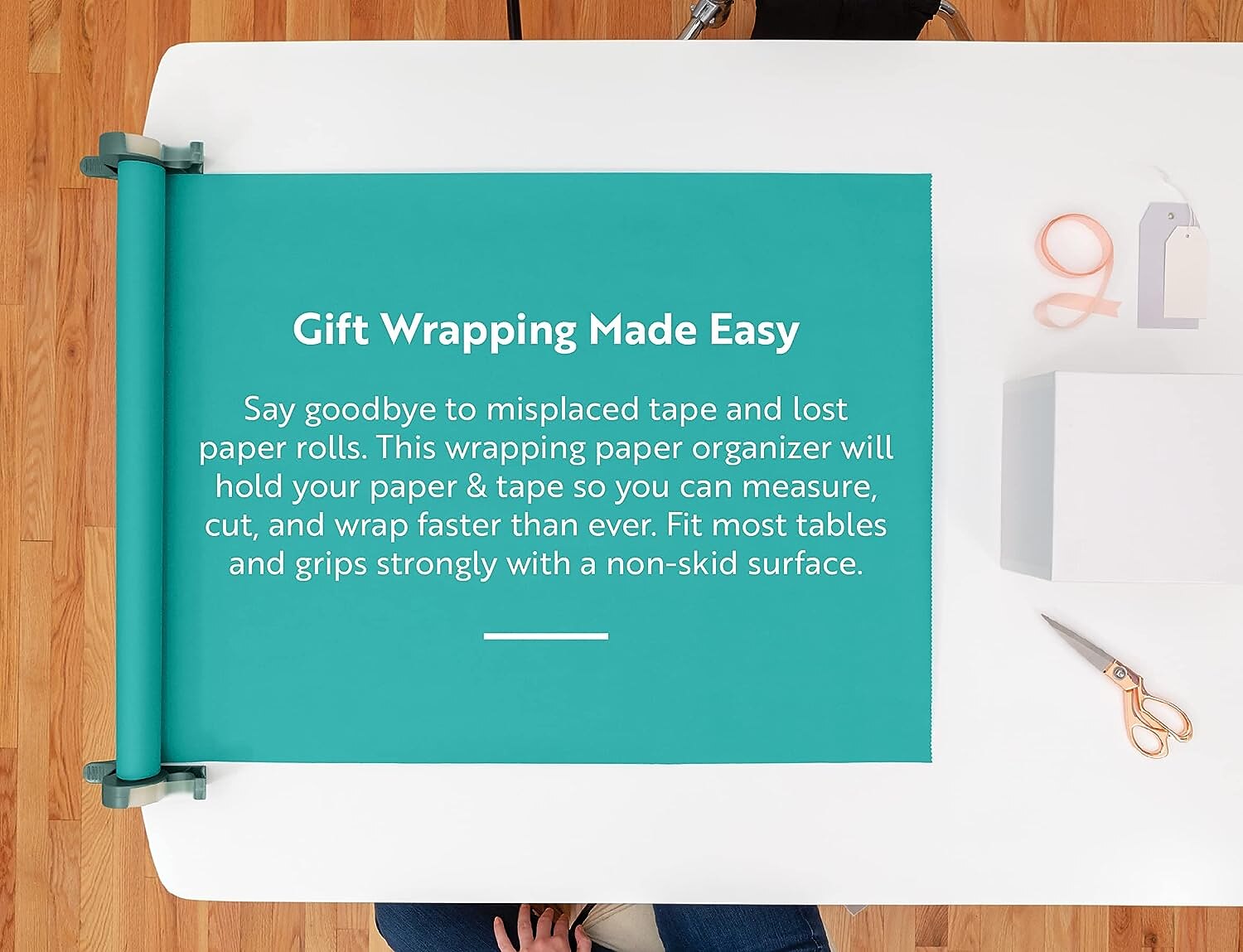 Wrap Buddies - Wrapping Paper Clamps with Built-In Tape Dispensers