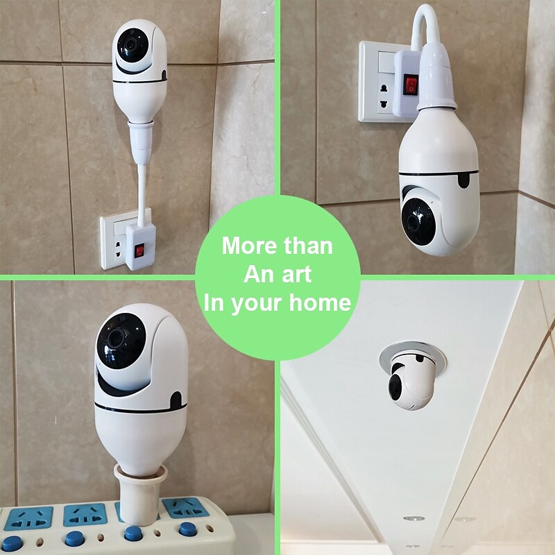 IP Camera 2MP Bulb WIFI Motion Detection Remote Access IR-cut Indoor Support 128 GB 2025 - $44.99 –P9
