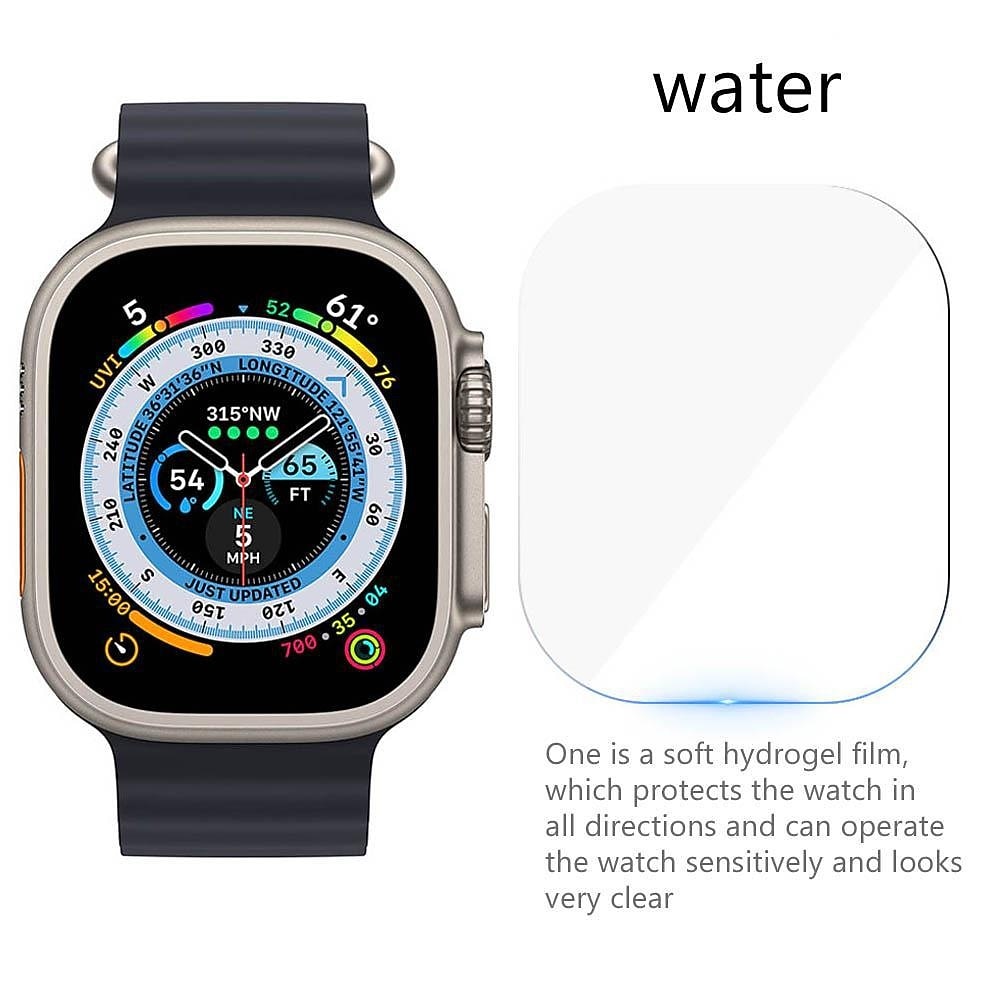 Screen Protector Film for iWatch Ultra/Ultra 2 Series 9 8 7 6 SE 5 4 3 2 1 for Apple Watch 49mm 44mm 40mm  Soft / Tempered glass Protective Accessories（3/1pcs film） 2026 - $11.99 –P4