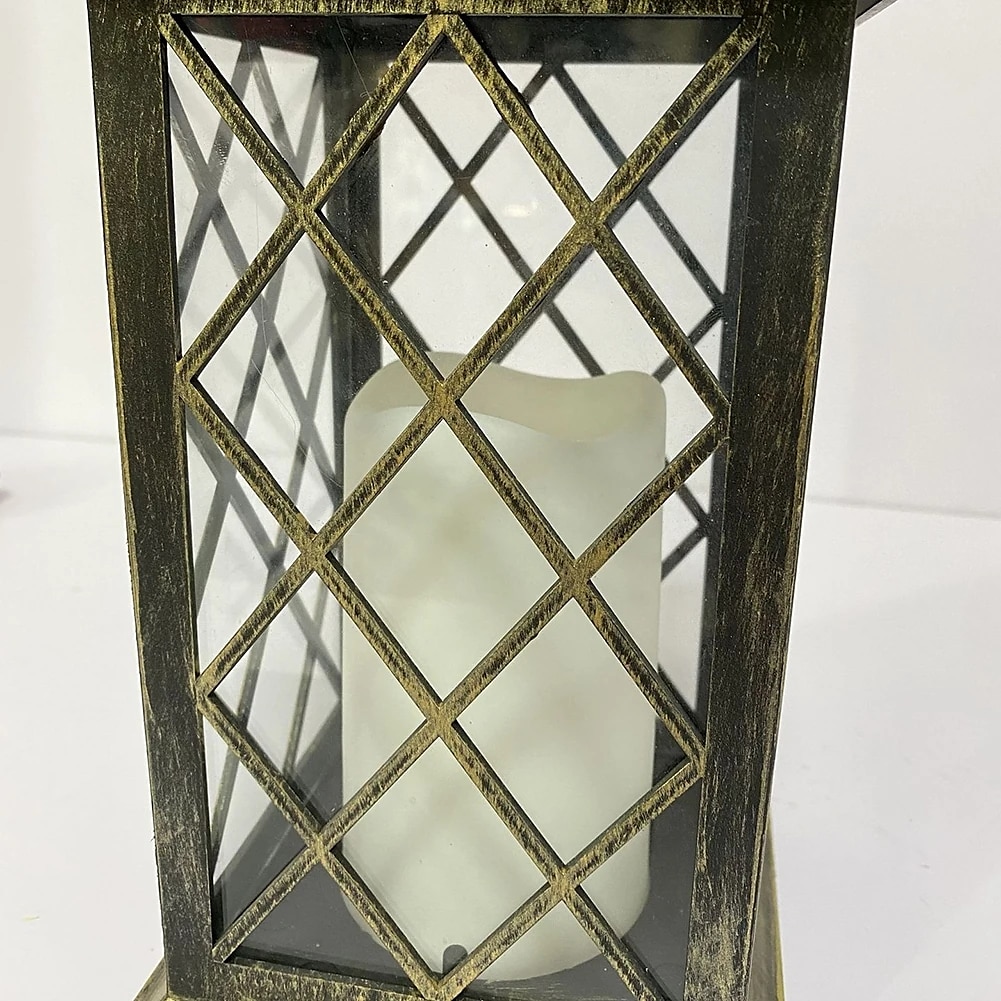 Vintage Solar Pendant Lamp Hollow Solar Portable Lamp Outdoor Courtyard Lamp Decorative Lamp Candle Lamp 1PC for Halloween 2025 - $16.49 –P7