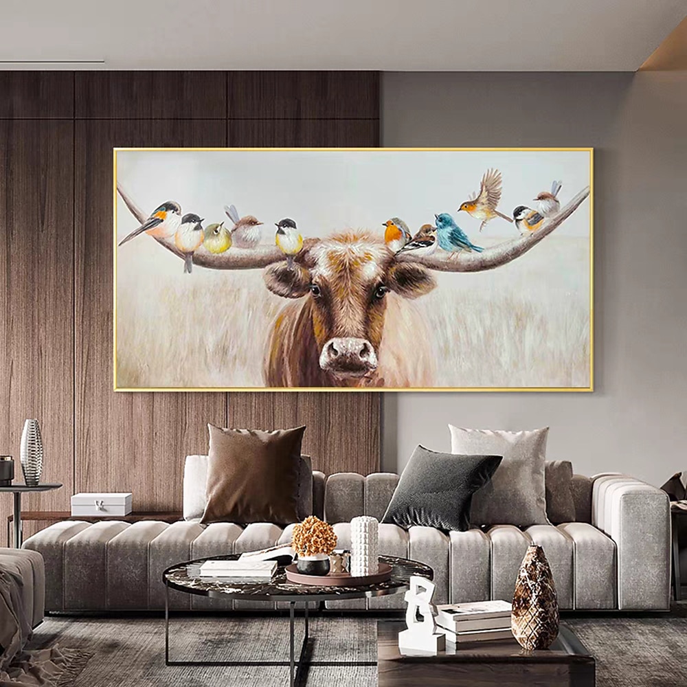 mintura kézzel készített absztrakt állatok bika olajfestmények vászonra fal művészeti dekoráció modern kép lakberendezéshez hengerelt keret nélküli feszítetlen festmény 2026 - $66.99 –P2