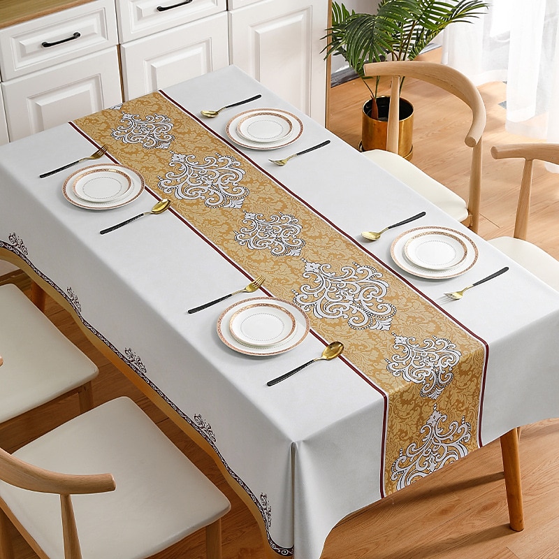 Waterproof Tablecloth PVC Oilproof Rectangle Table Cloth Table Cover for Party, Family Dining, Restrant 2025 - $11.49 –P18