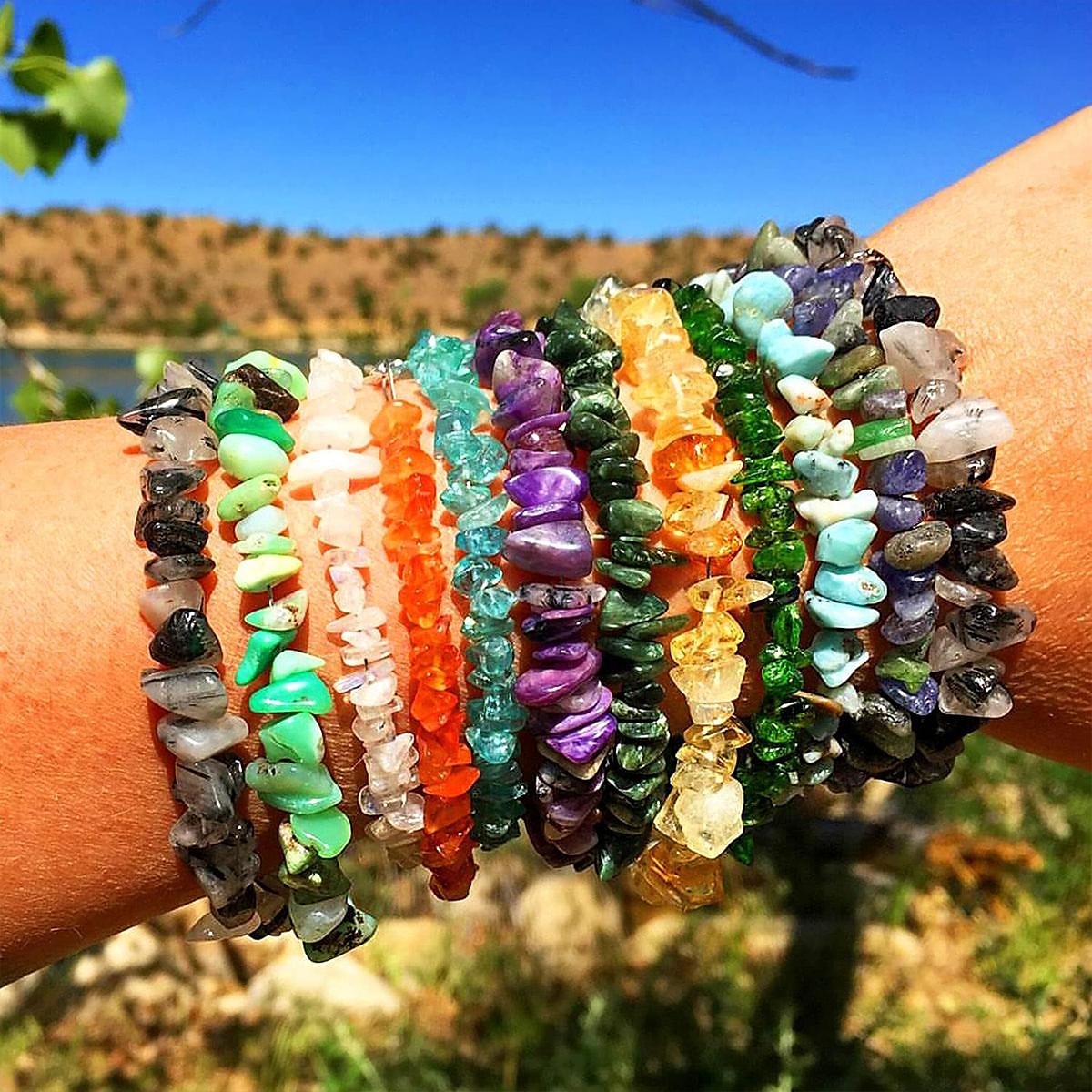 Natural Chip Stone Beads About Irregular Gemstones Healing Crystal Loose Rocks Bead Hole Drilled DIY for Bracelet Jewelry Making 2025 - $17.49 –P3