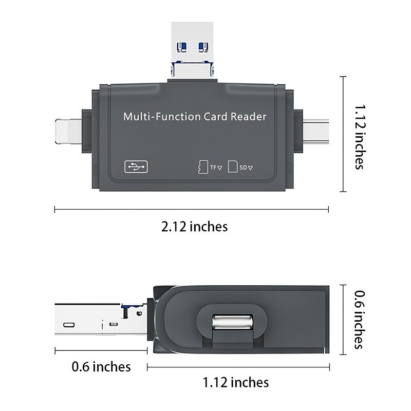 7 In 1 SD Card Reader USB 3.0 Dual Slot Adapter for Mac Windows Linux Chrome PC Smartphones & Cameras 2025 - $25.99 –P8