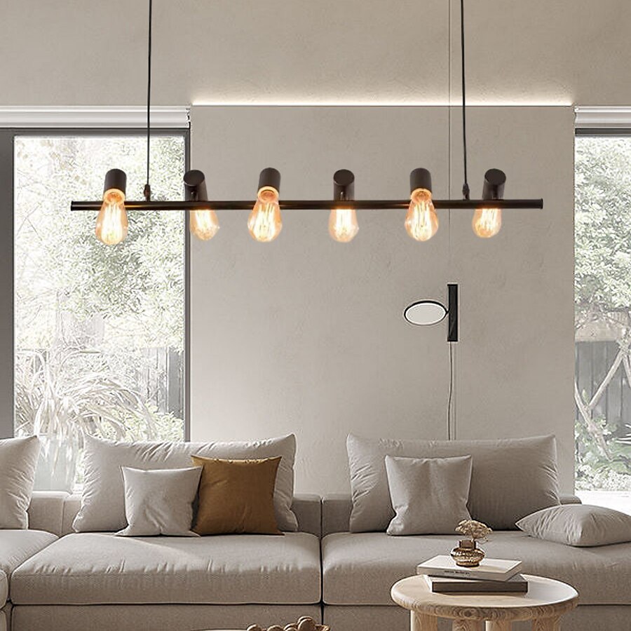 lampada a sospensione a led linea design 100/120 cm metallo stile artistico lampadario moderno moderno semplice nordico minimalista luce ristorante di lusso lungo tavolo da bar sala da pranzo 110-120 del 2025 a $349.99 –P8